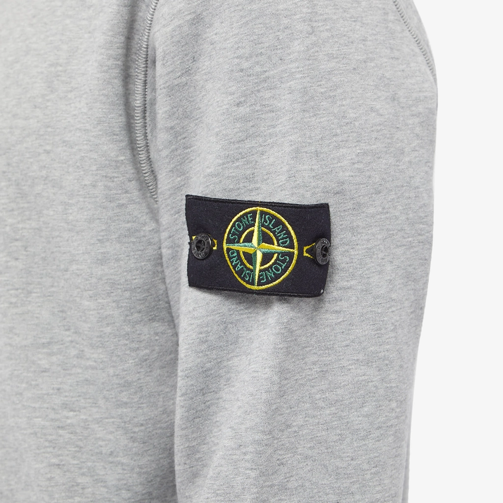 Stone Island Men's Garment Dyed Crew Neck Sweat Grey Marl